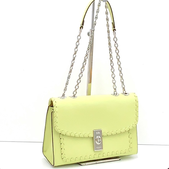 COACH NWT Lane Shoulder Bag With Whipstitch COLOR:
Silver/Pale Lime - Picture 4 of 16